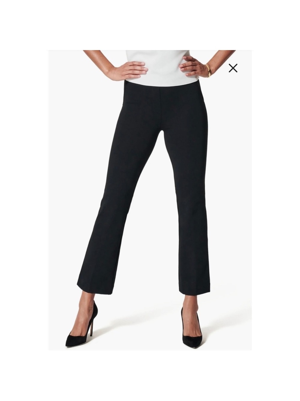 SPANX Super Smooth Perfect Fit Ponte Kick Flare Black trouser pant